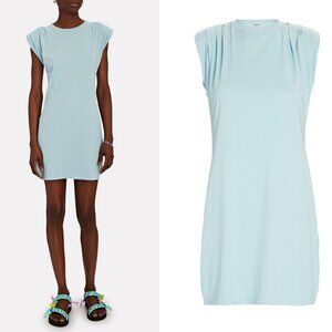 St. Roche Echo Padded Shoulder Tank Dress in Light Blue Small
